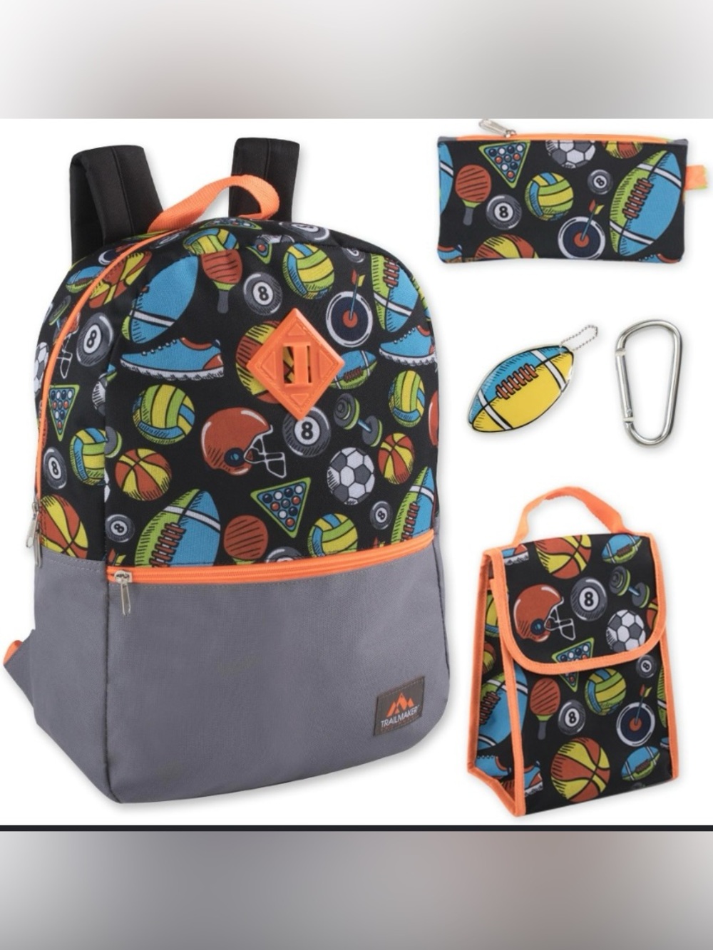 Trailmaker boys' sports-themed backpack set